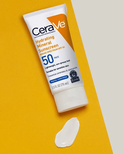 Cerave Hydrating Mineral Sunscreen Broad Spectrum SPF 50 (Original)