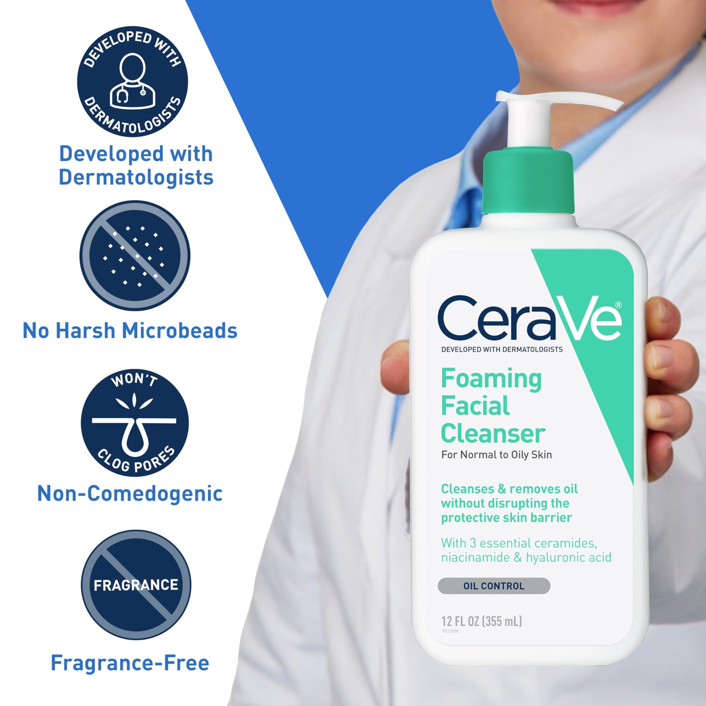 Cerave Foaming Facial Cleanser (562ml) (Original)