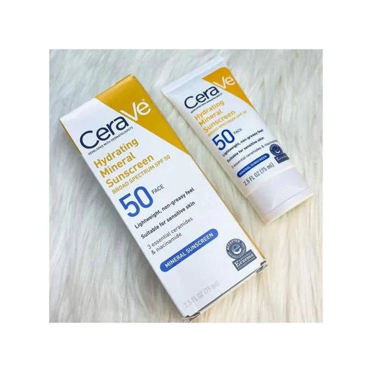 Cerave Hydrating Mineral Sunscreen Broad Spectrum SPF 50 (Original)