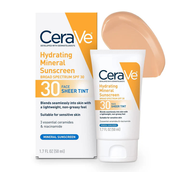Cerave Hydrating Mineral Sunscreen SPF 30 Face Sheer Tint (Original)