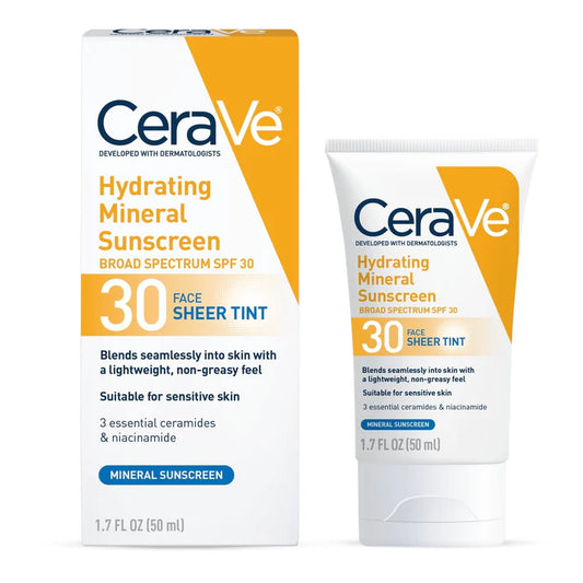 Cerave Hydrating Mineral Sunscreen SPF 30 Face Sheer Tint (Original)